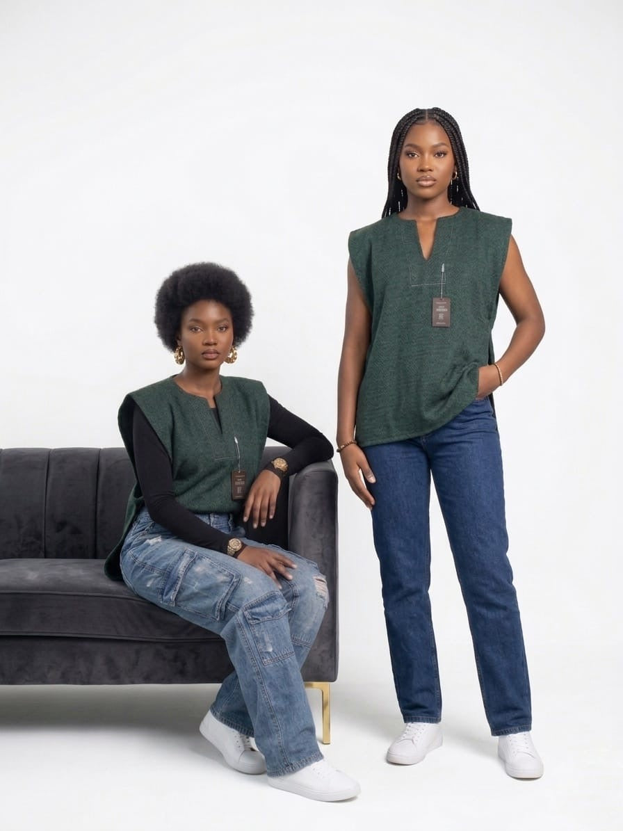Gilet Sans Manches Violent – Collection Atelier Élégance